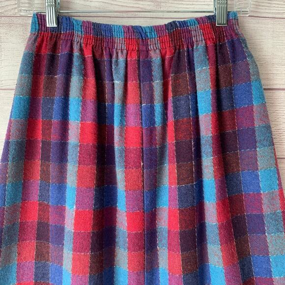 Vintage Item-Eyes Plaid Midi Skirt - Picture 6 of 14